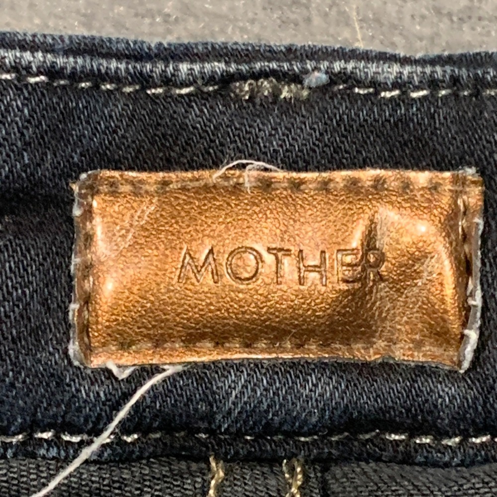 Mother Skinny Jeans Womens 29 Dark Wash Indigo Mid Rise Stretch Denim USA Made - Picture 3 of 8